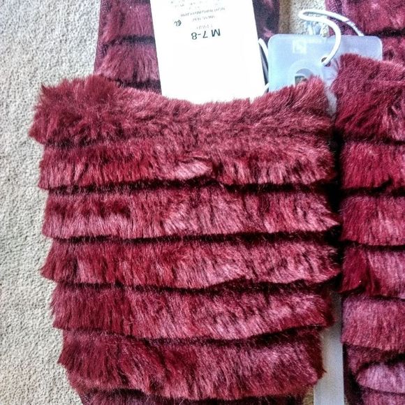 Stars Above Women Slippers Night Burgundy Sz 7/8 - Picture 5 of 6